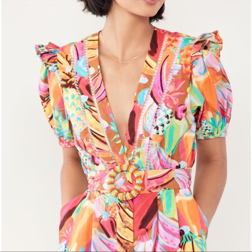 Farm rio fruit salad romper. Missing belt